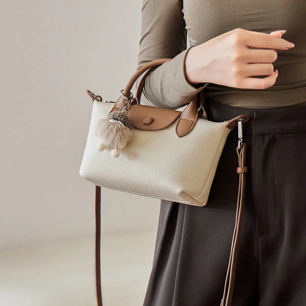 Amelia Top Handle Leather Bag