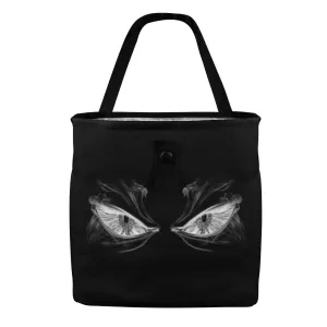 Portable Angry Eyes Design Car Trash Bag with Leak-Proof Liner