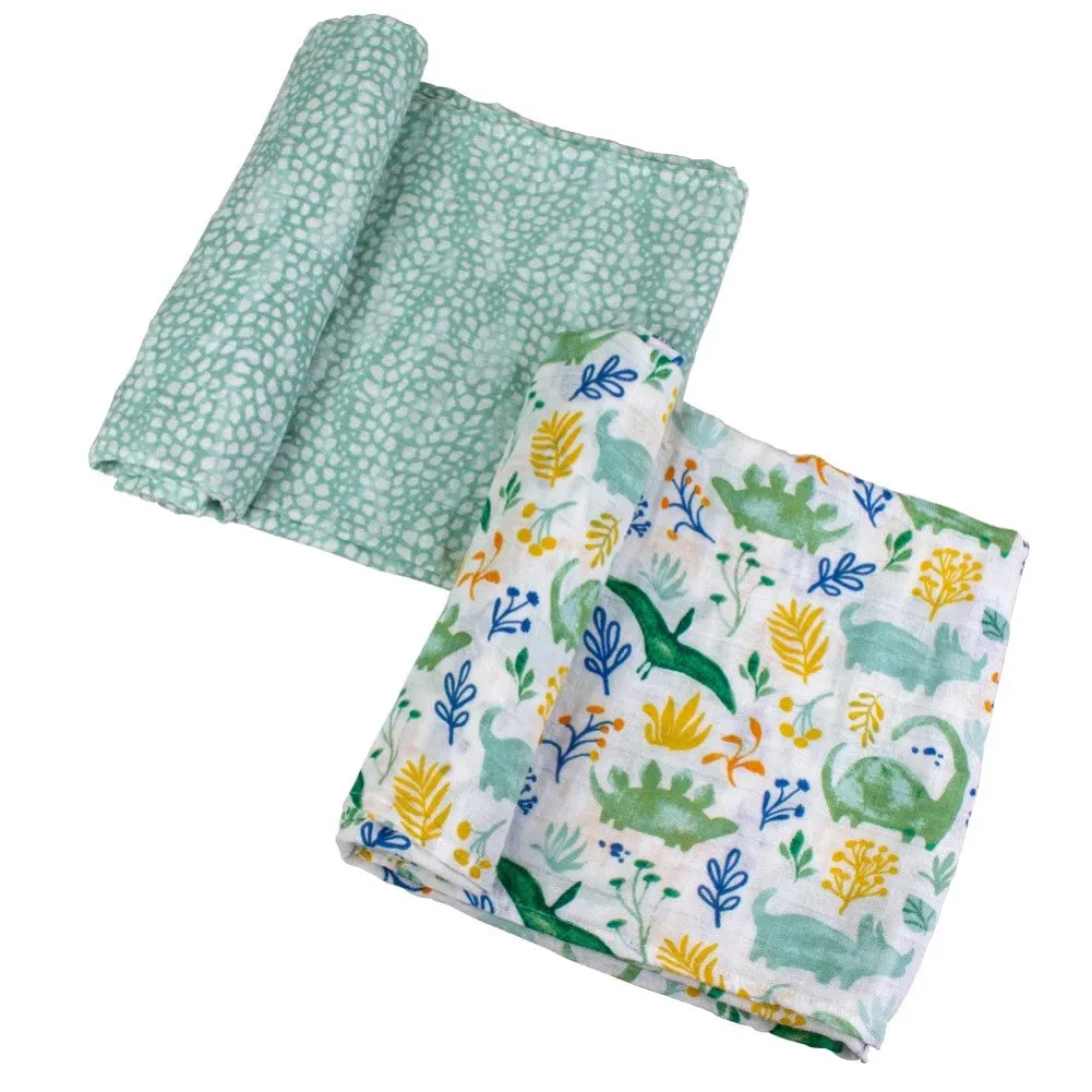 Classic Muslin Swaddle 2 pack - Dino Roar   Upscale