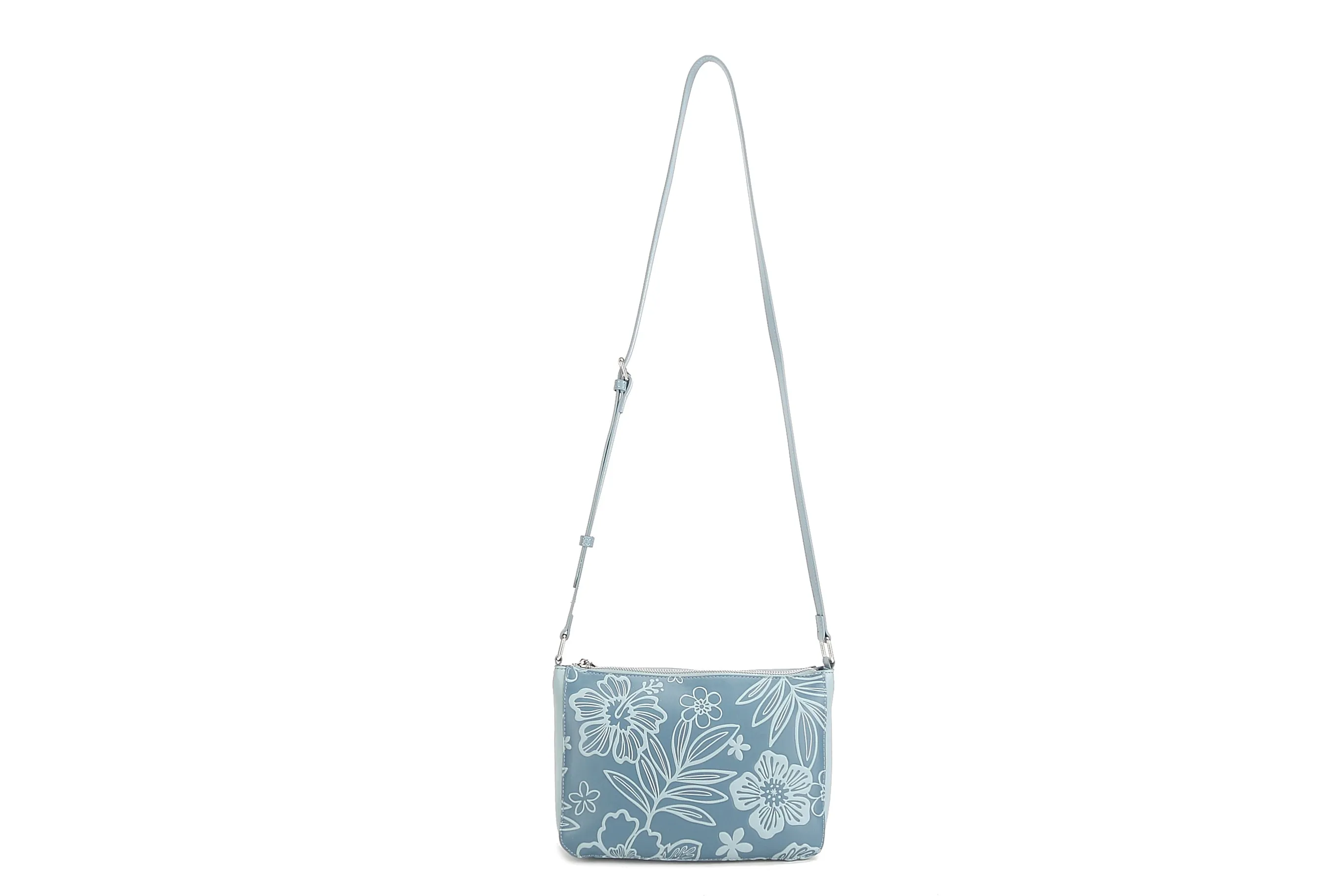 Crossbody Brittney Cherry Blossom Embossed Blue