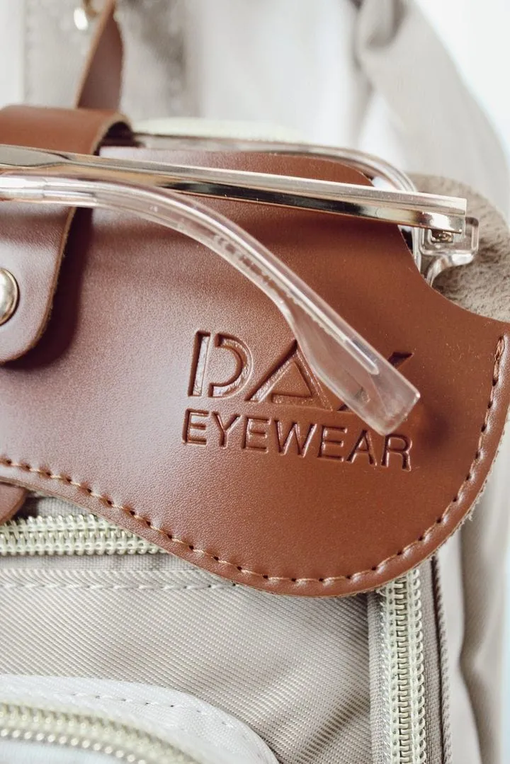 DAX Brown Eyewear Clutch