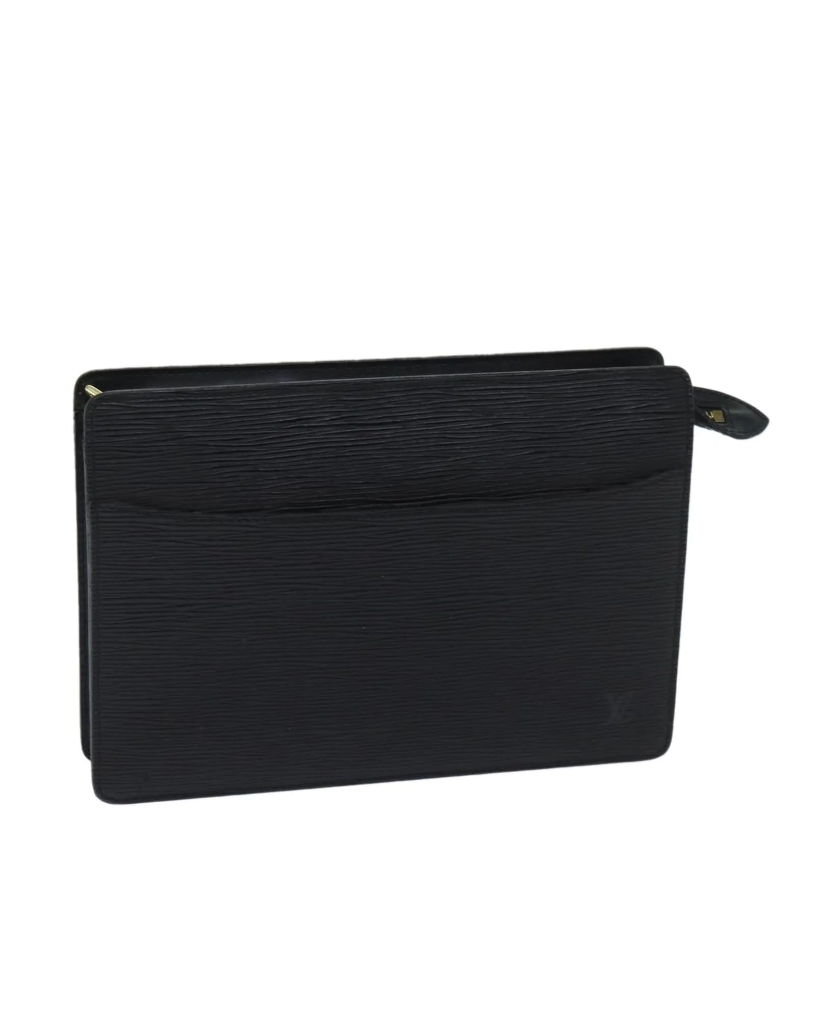 Epi Leather Clutch Bag with Metal Fittings and Pocket - Rank BC