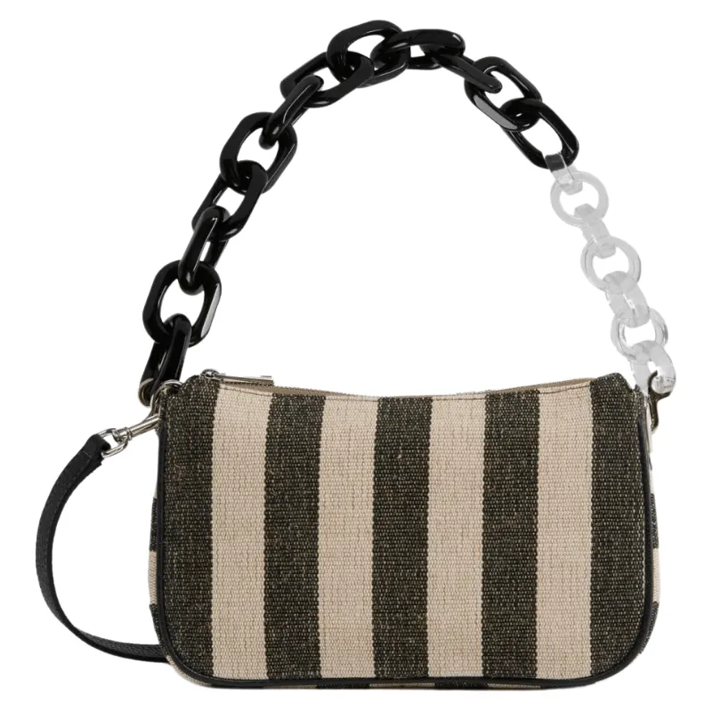 Furla 'Moon' Shoulder Bag - Stripped Toni Nero