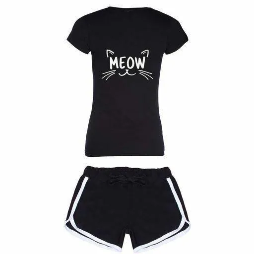 Girl's Cotton Short And T-Shirt Comfortable Night Suit