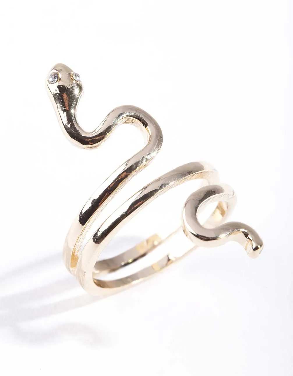 Gold Fine Sleek Snake Ring