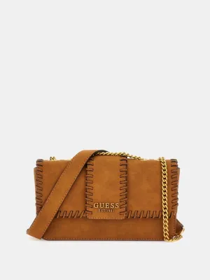 Guess Libera Convertible Crossbody Bag - Cognac