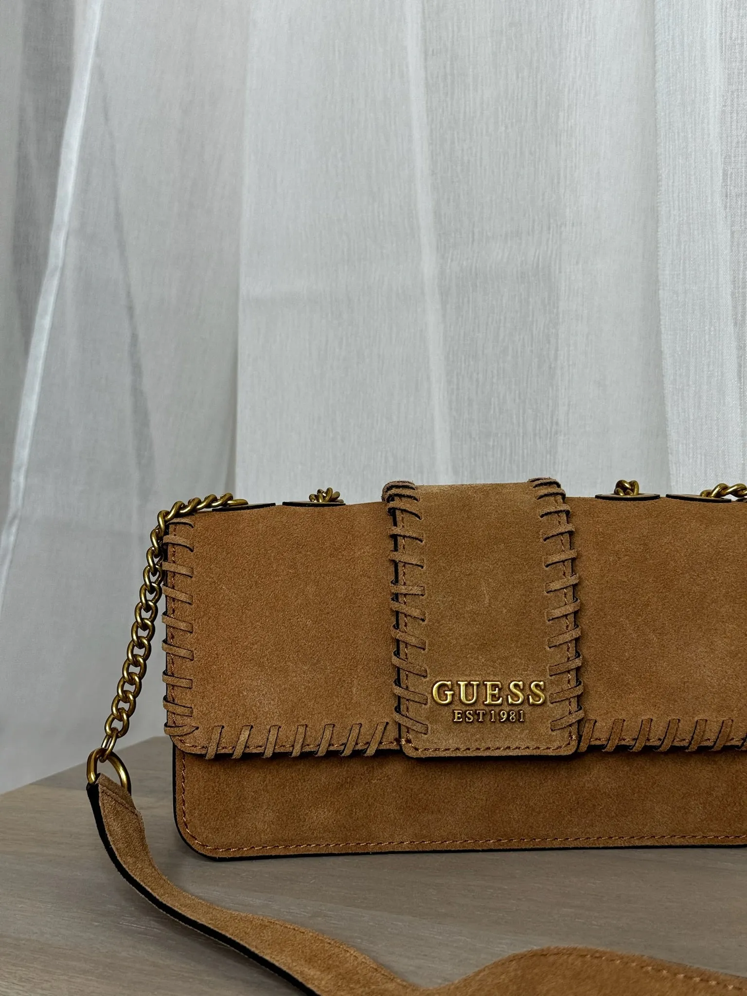 Guess Libera Convertible Crossbody Bag - Cognac