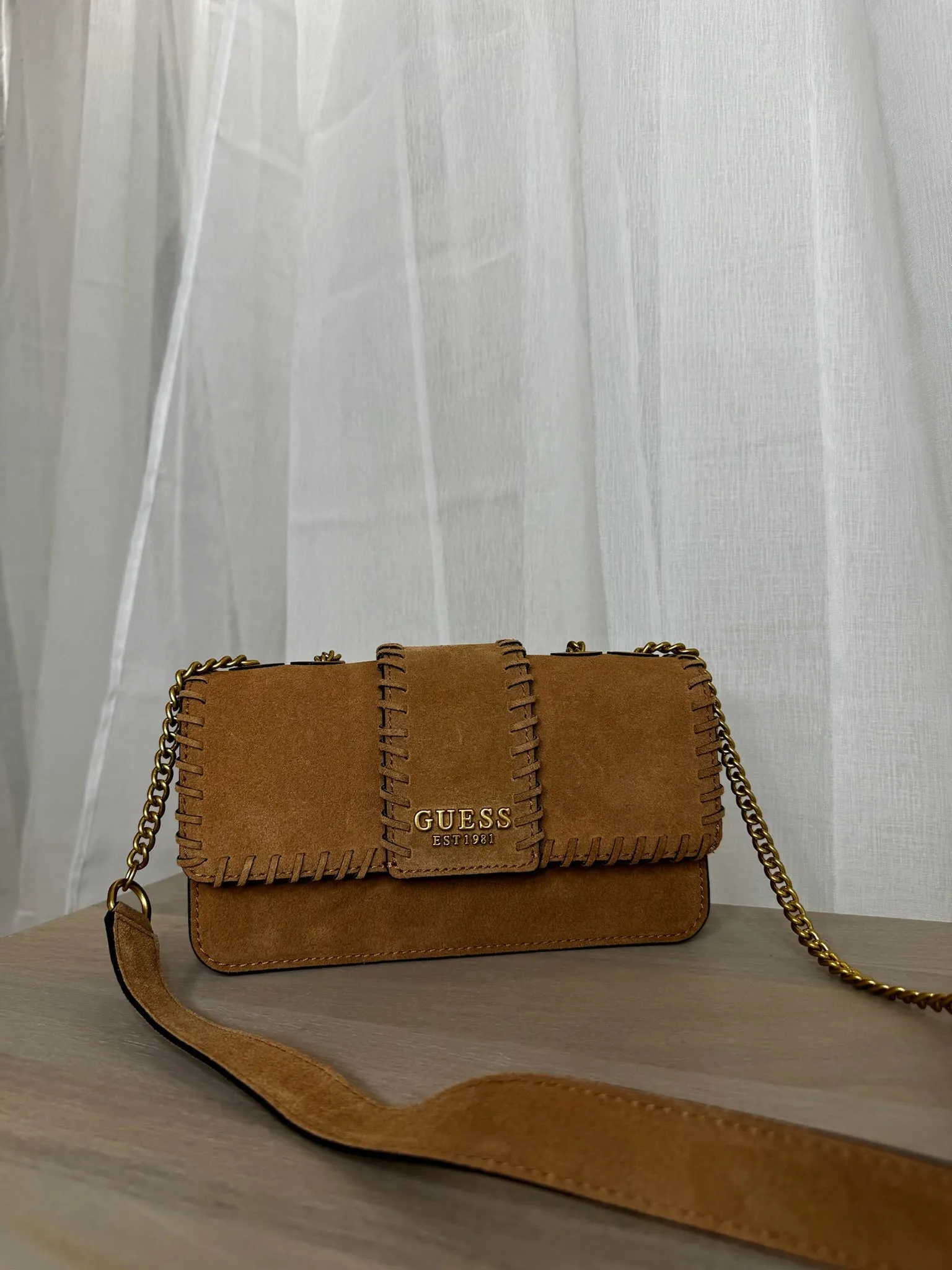 Guess Libera Convertible Crossbody Bag - Cognac