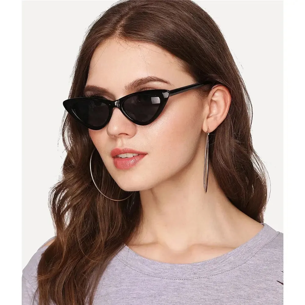 Hot Sale UV400 Sunglasses for Women Cat Eye Retro Sunglasses Trendy Vintage Small Frame Eyewear Fashion Streetwear Accessories