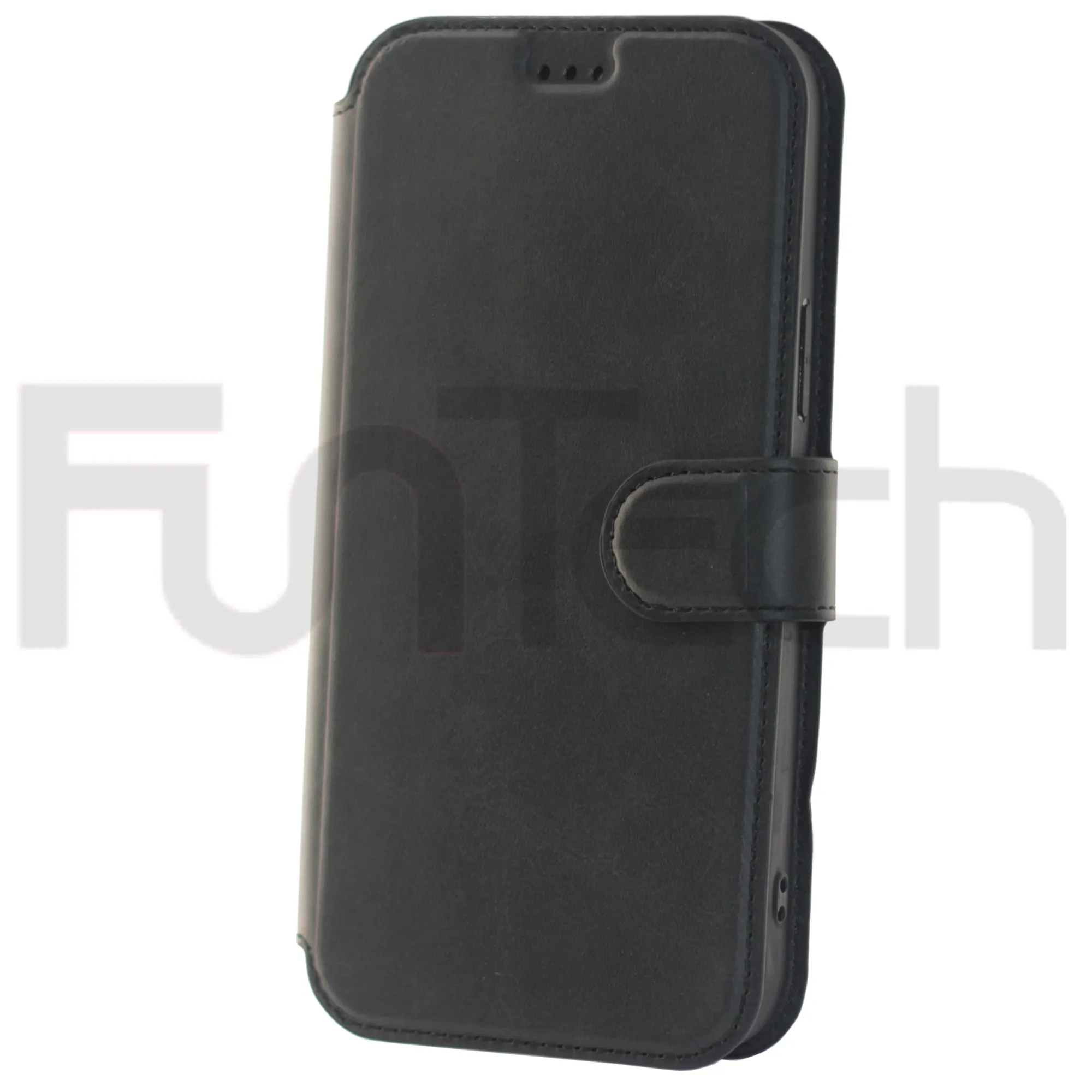 iPhone 13 Mini Case, Leather Wallet Case, Color Black.