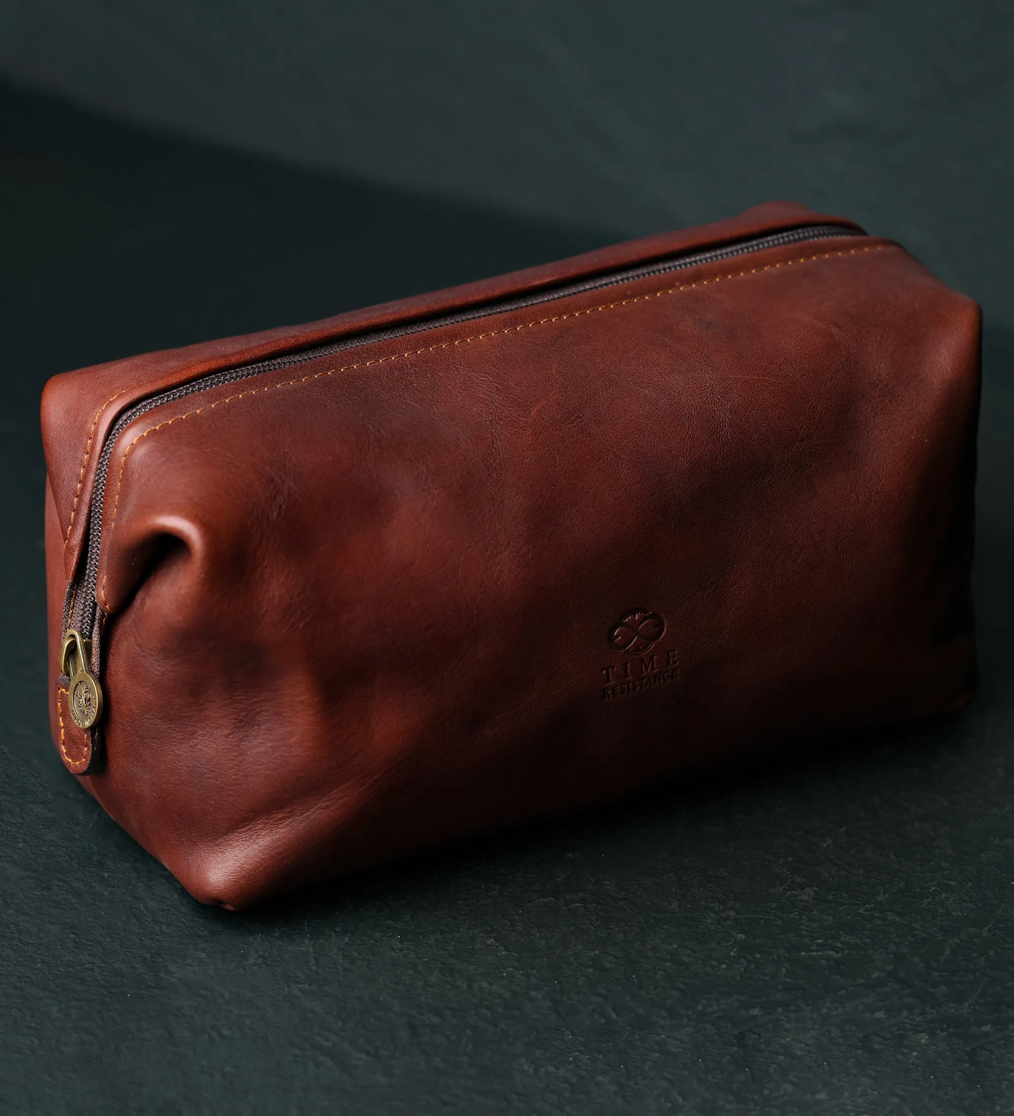 Leather Toiletry Bag - Four Past Midnight