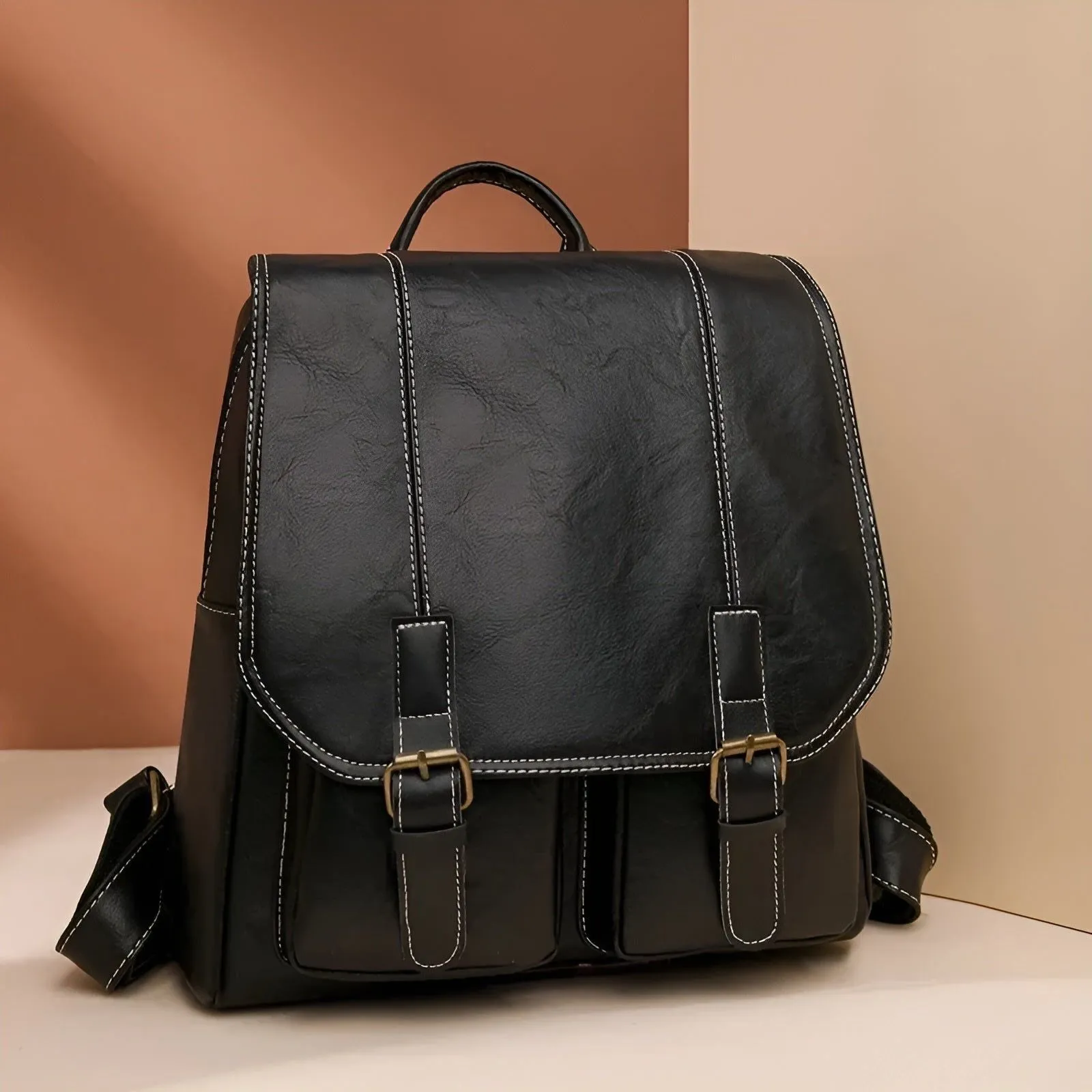 Leni Backpack - Vintage Lederrucksack für Frauen