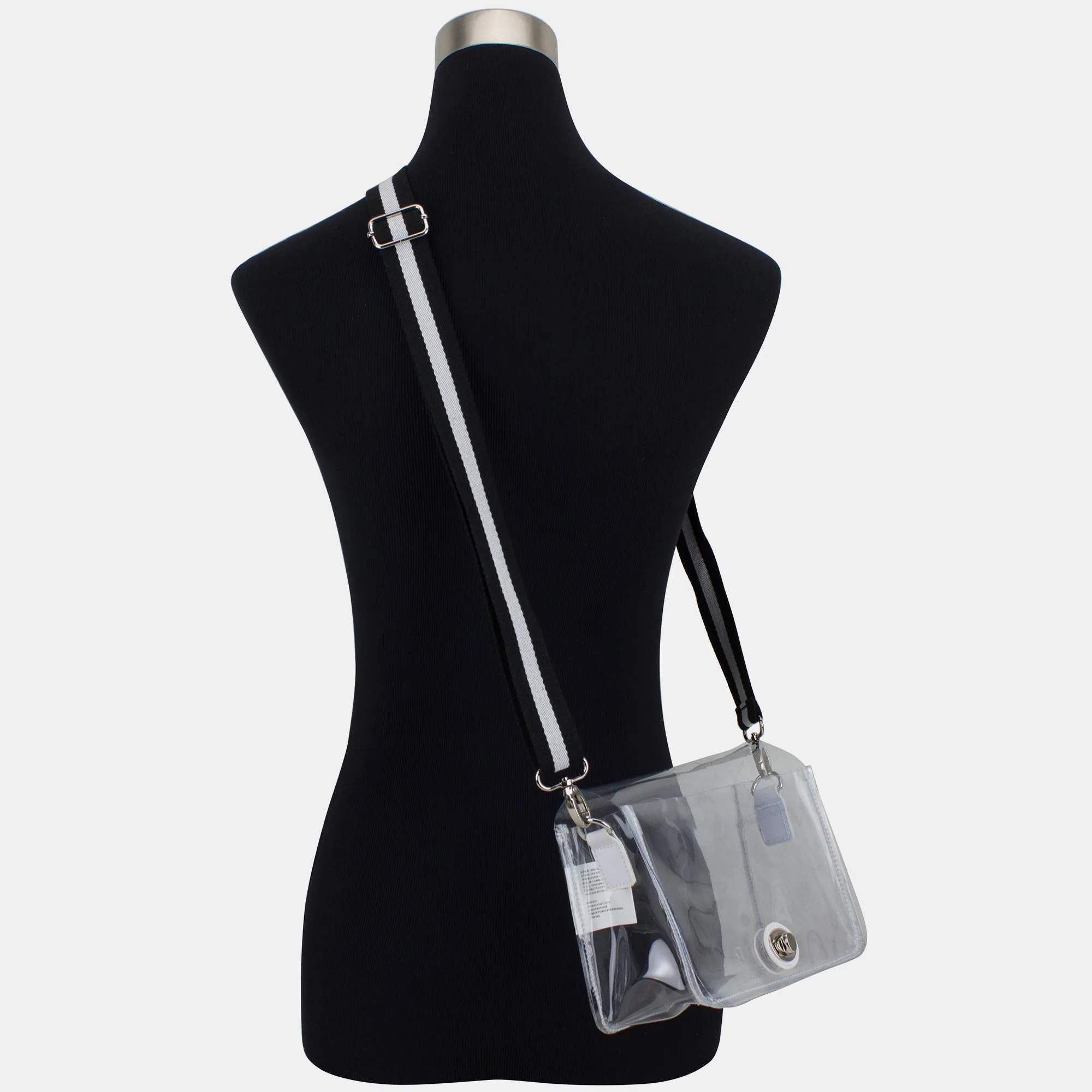 Limited Micah Clear Crossbody with Webbing Strap