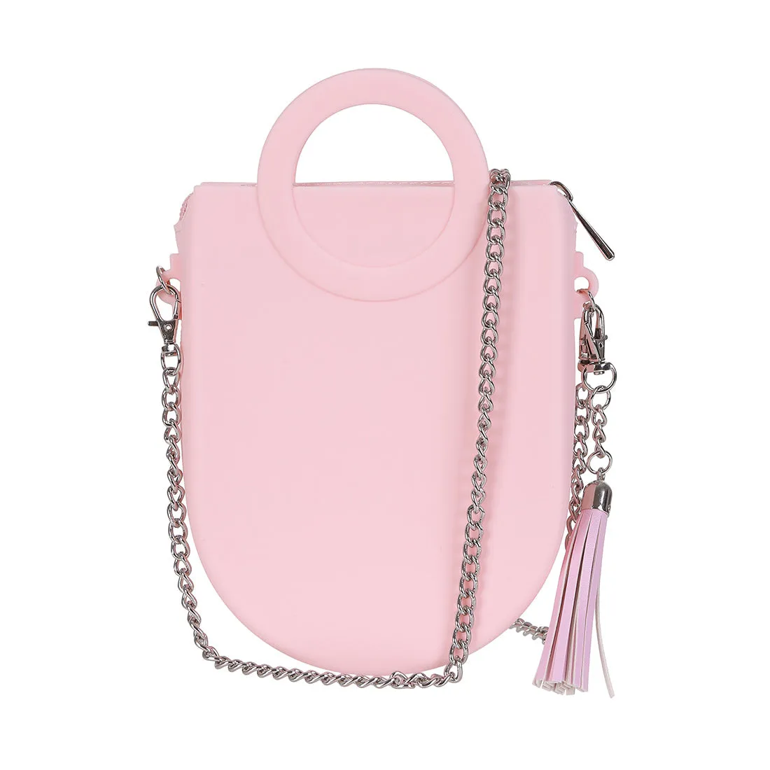 MINISO Circle Handle Crossbody Bag (Pink)