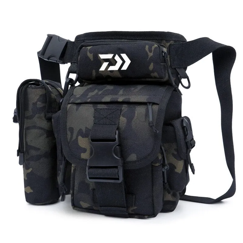 Multifunctional Fishing Tackle Bags Single Shoulder Crossbody Bag Waist Pack Fish Lures Gear Utility Storage Fishing Bag