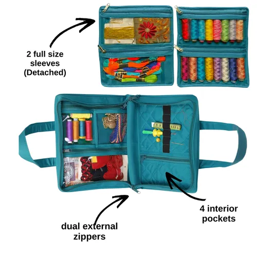 Notions Tote - Portable Sewing Organizer with Detached Sleeves