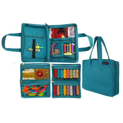 Notions Tote - Portable Sewing Organizer with Detached Sleeves