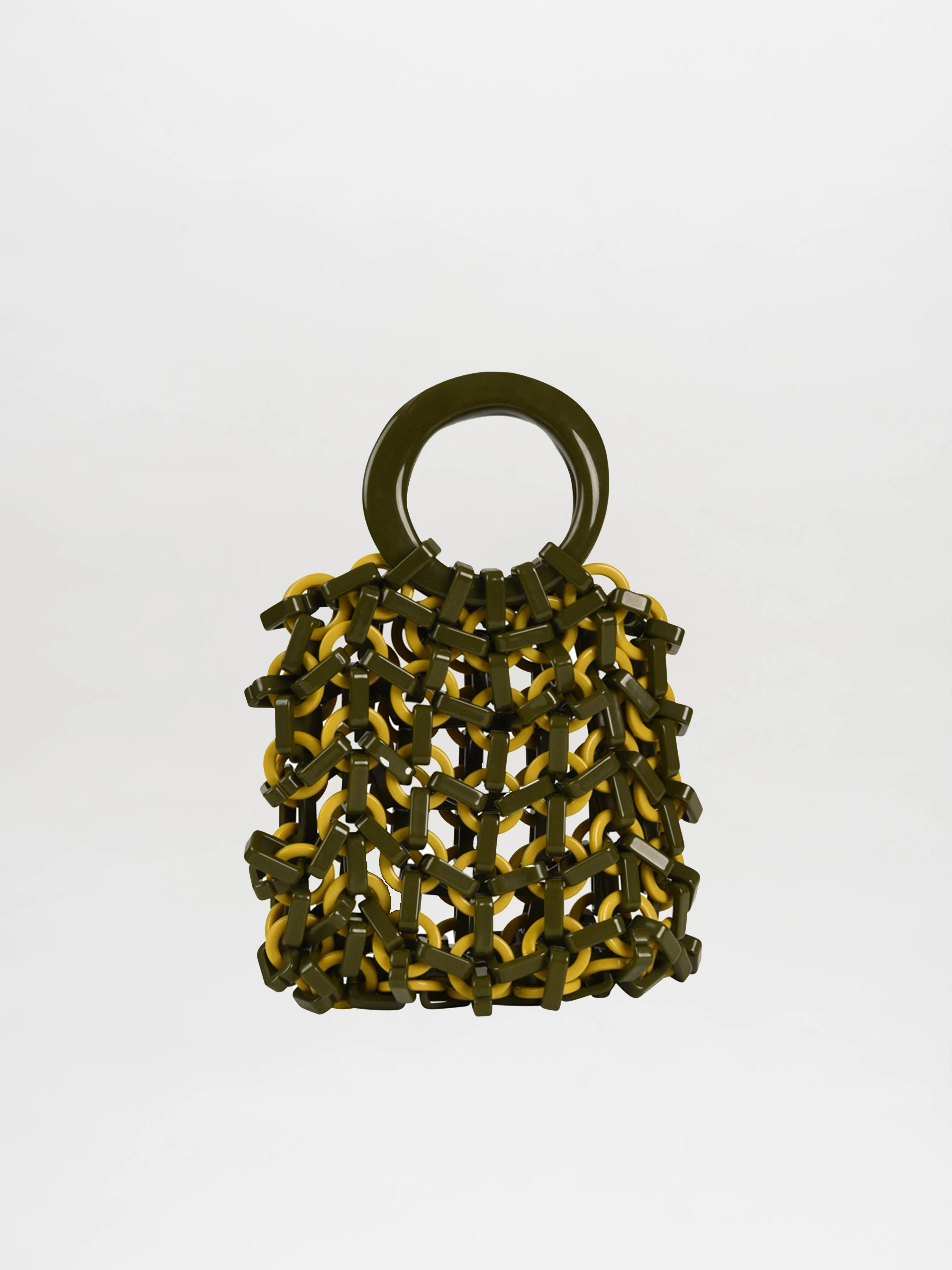 Omegna Handbag Green/ Yellow