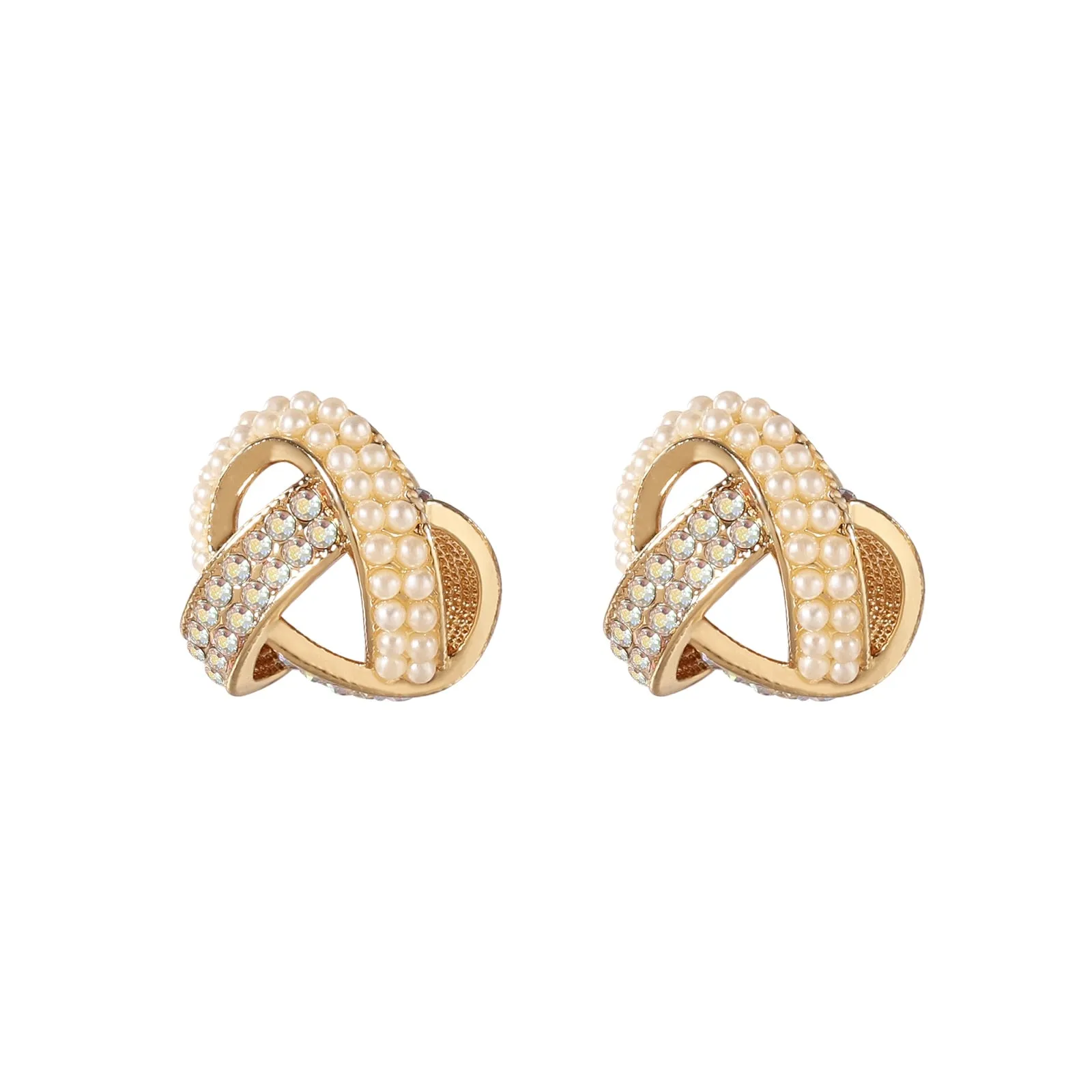 Pearl Stud Earrings Silver 925