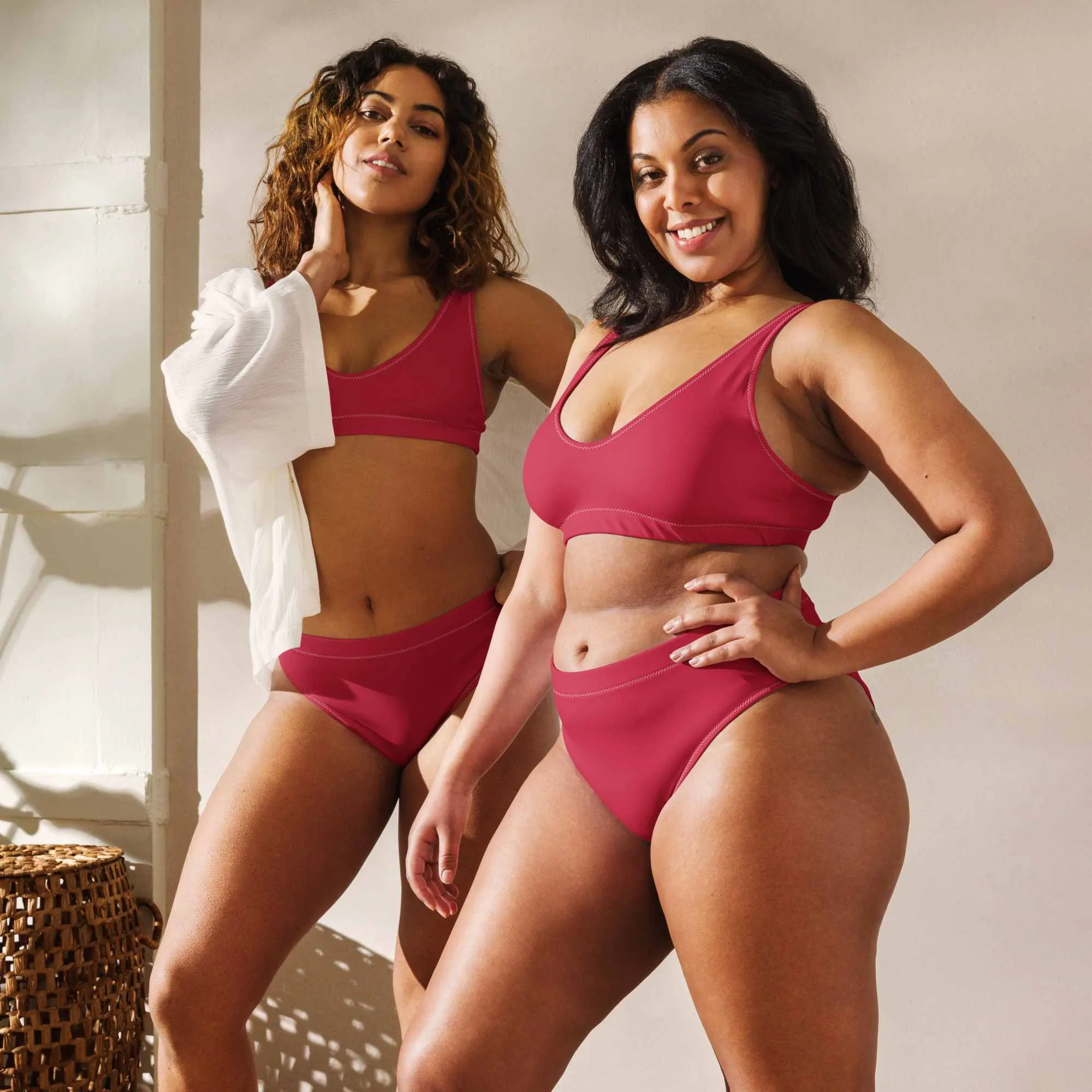 Red Two-Piece Swimsuit for Women at Neleti