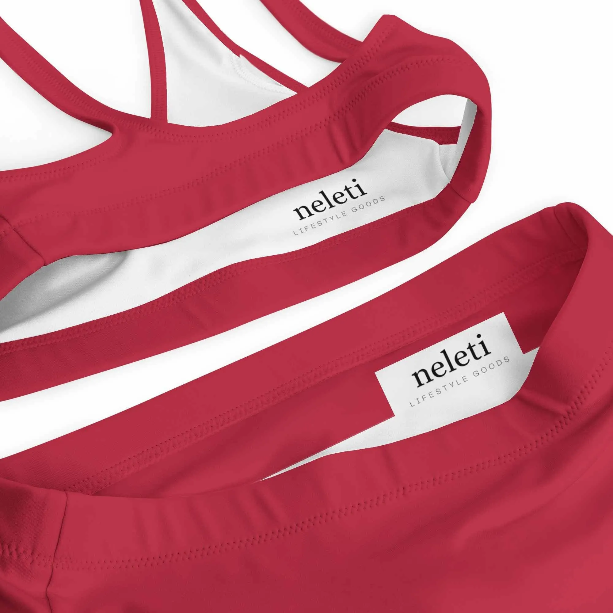 Red Two-Piece Swimsuit for Women at Neleti