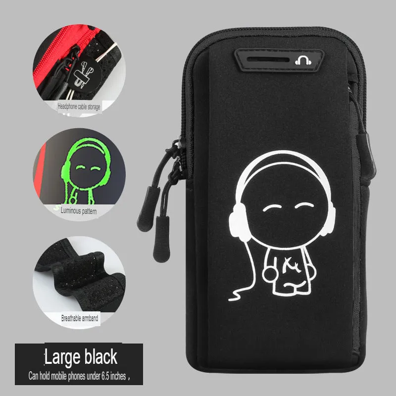 Running mobile phone arm bag outdoor mobile phone bag men's and women's universal arm strap sports mobile phone arm sleeve wrist bag waterproof