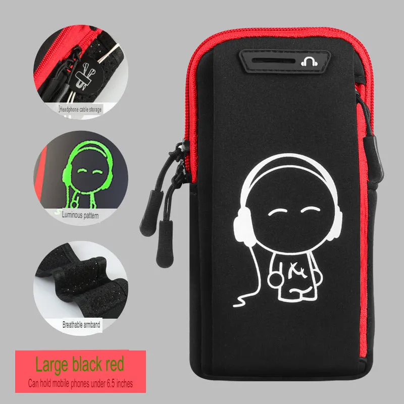 Running mobile phone arm bag outdoor mobile phone bag men's and women's universal arm strap sports mobile phone arm sleeve wrist bag waterproof