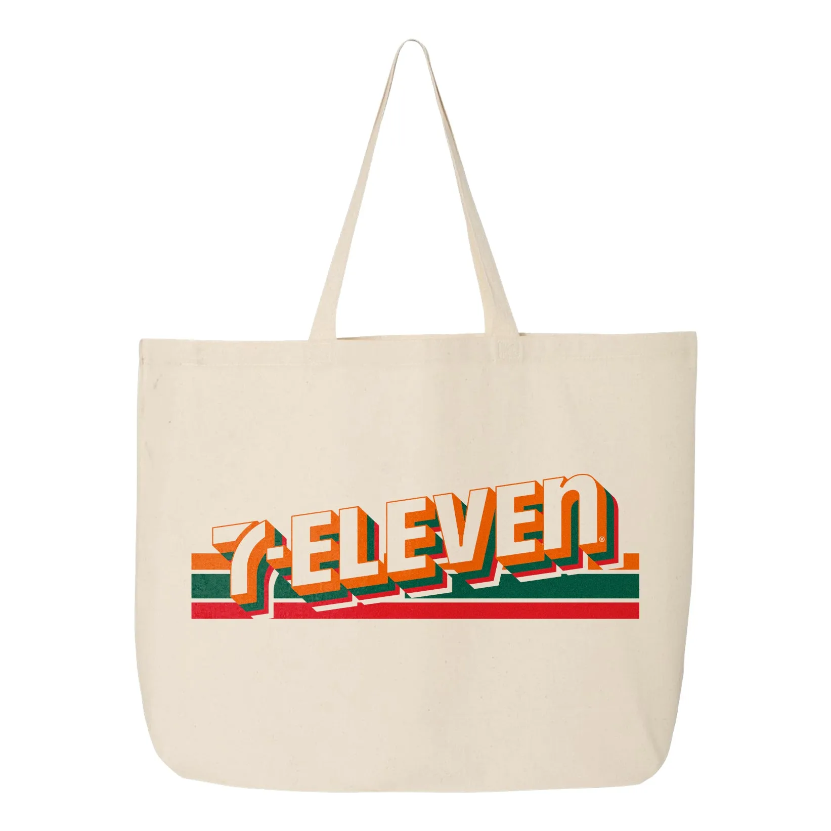 Slanted Stripes Large Canvas Tote Bag