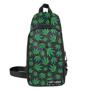 Smell-Proof Premium Convertible Shoulder Bag (GREEN LEAFS)