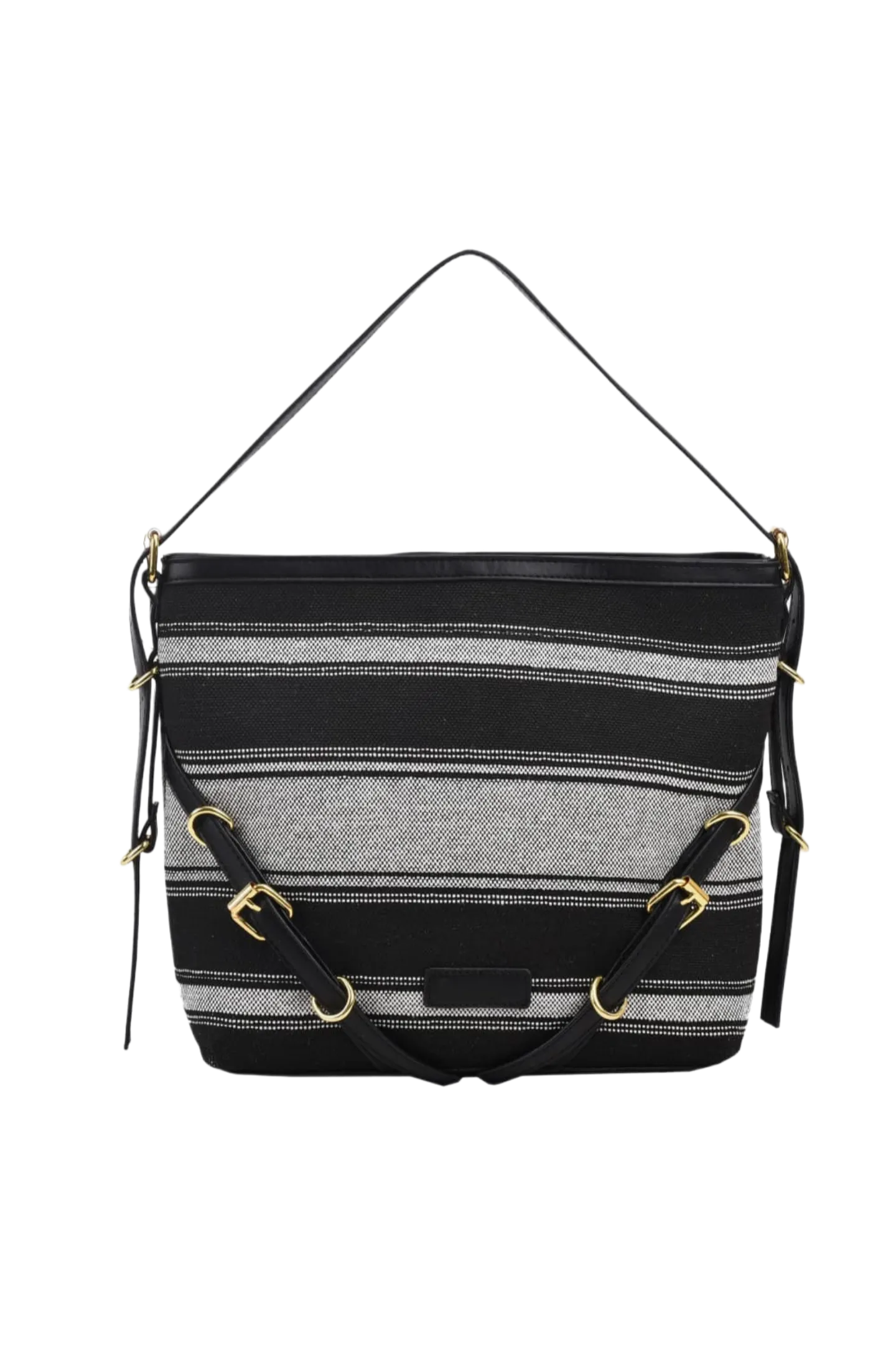 Striped Large Canvas Bag