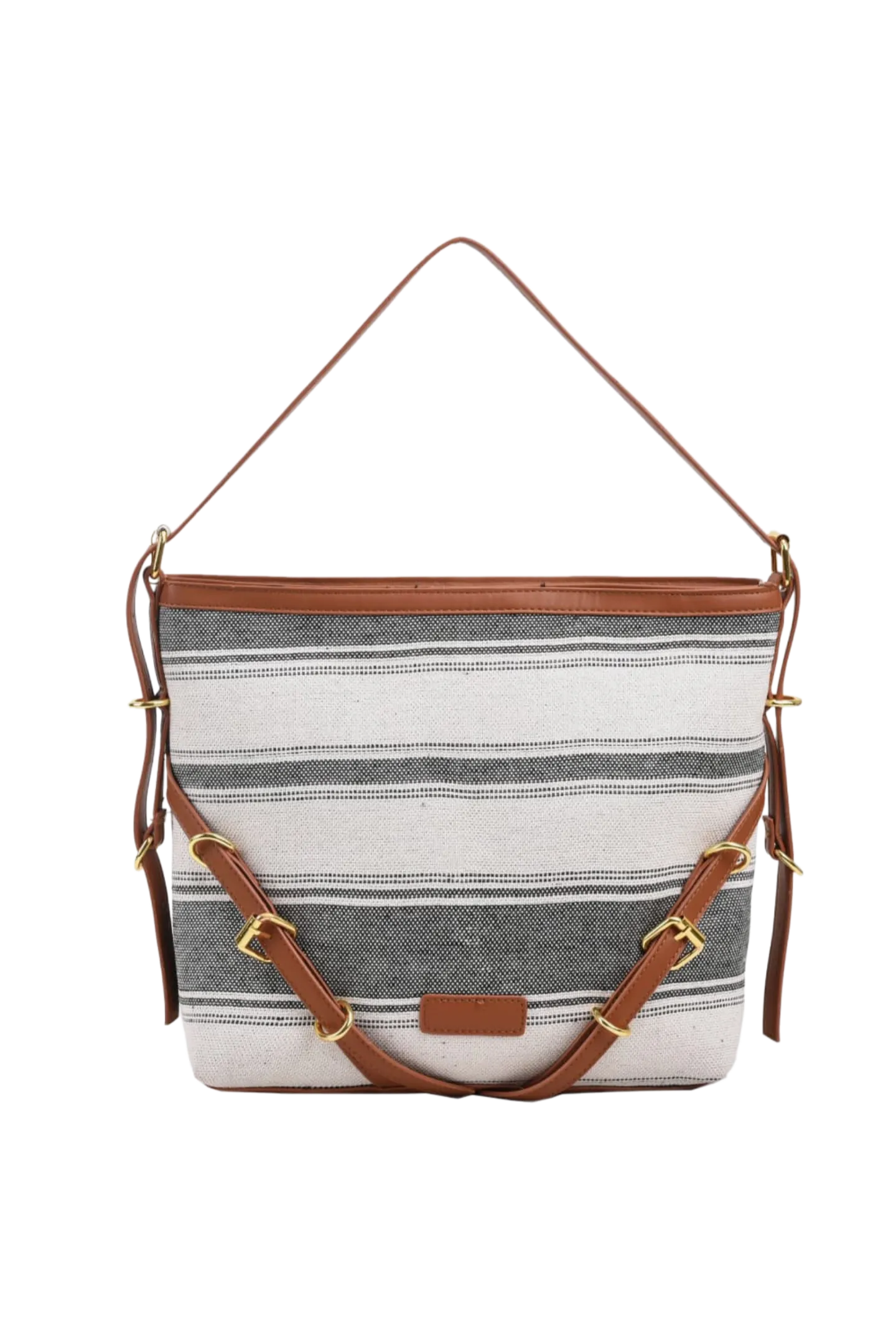 Striped Large Canvas Bag