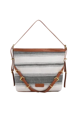 Striped Large Canvas Bag