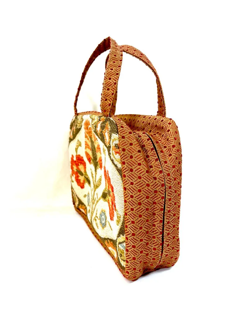 Toiletries Case in Ivory Floral Tapestry