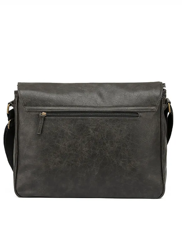 TOSCA Vegan Leather Messenger Bag