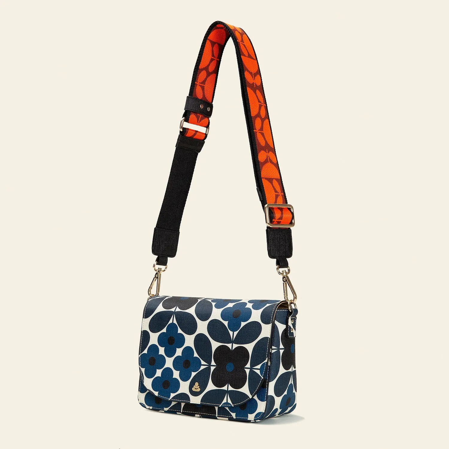 Vera Medium Crossbody - Flower Tile Navy