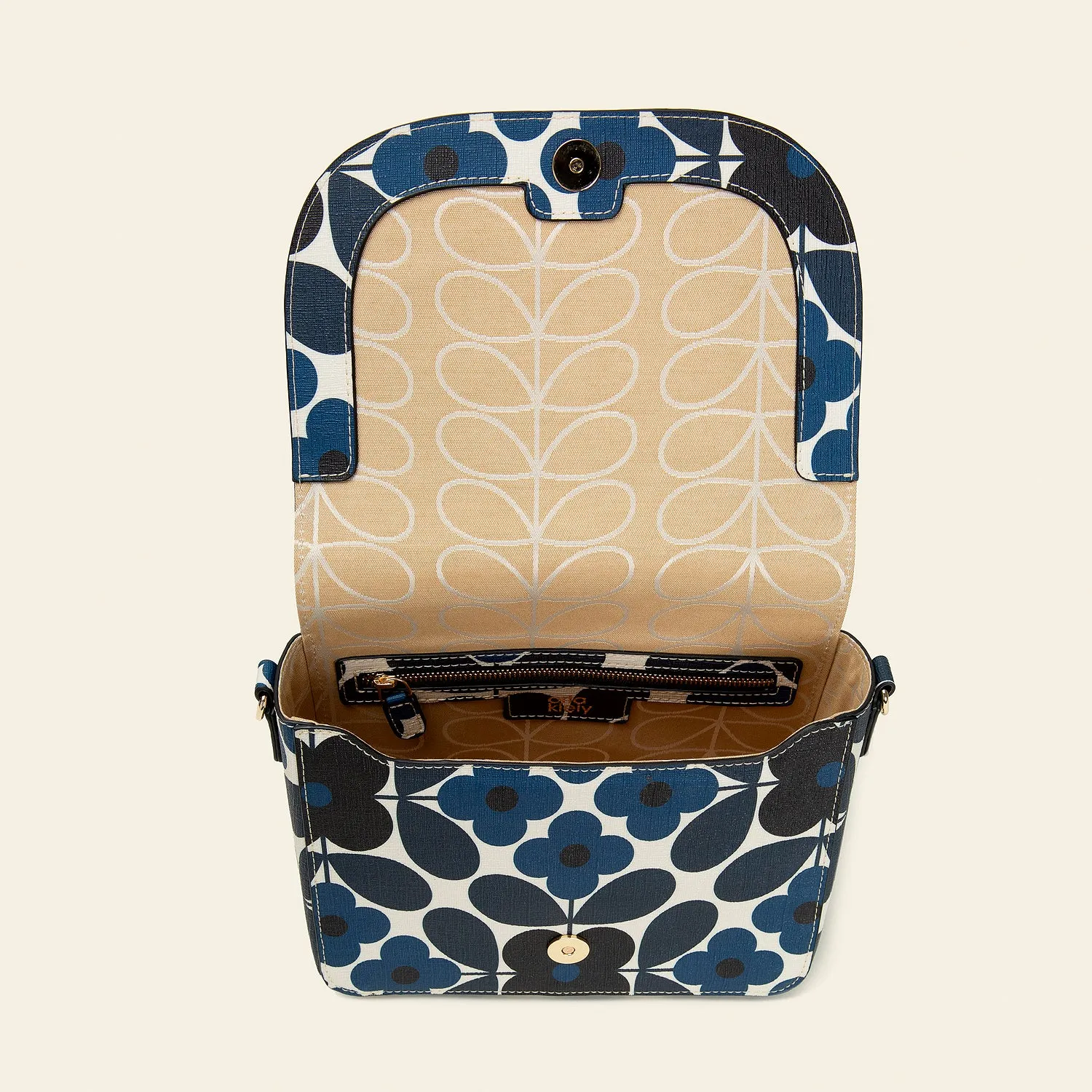 Vera Medium Crossbody - Flower Tile Navy