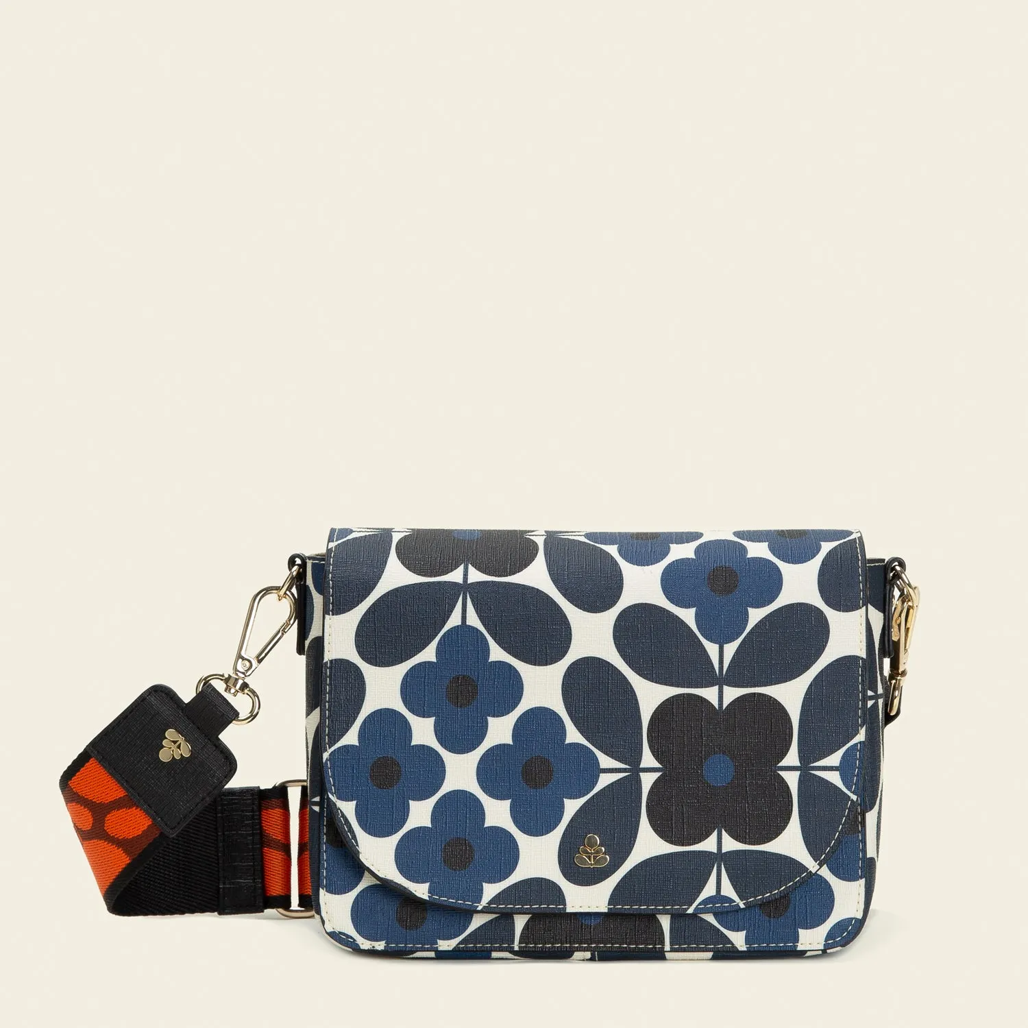 Vera Medium Crossbody - Flower Tile Navy