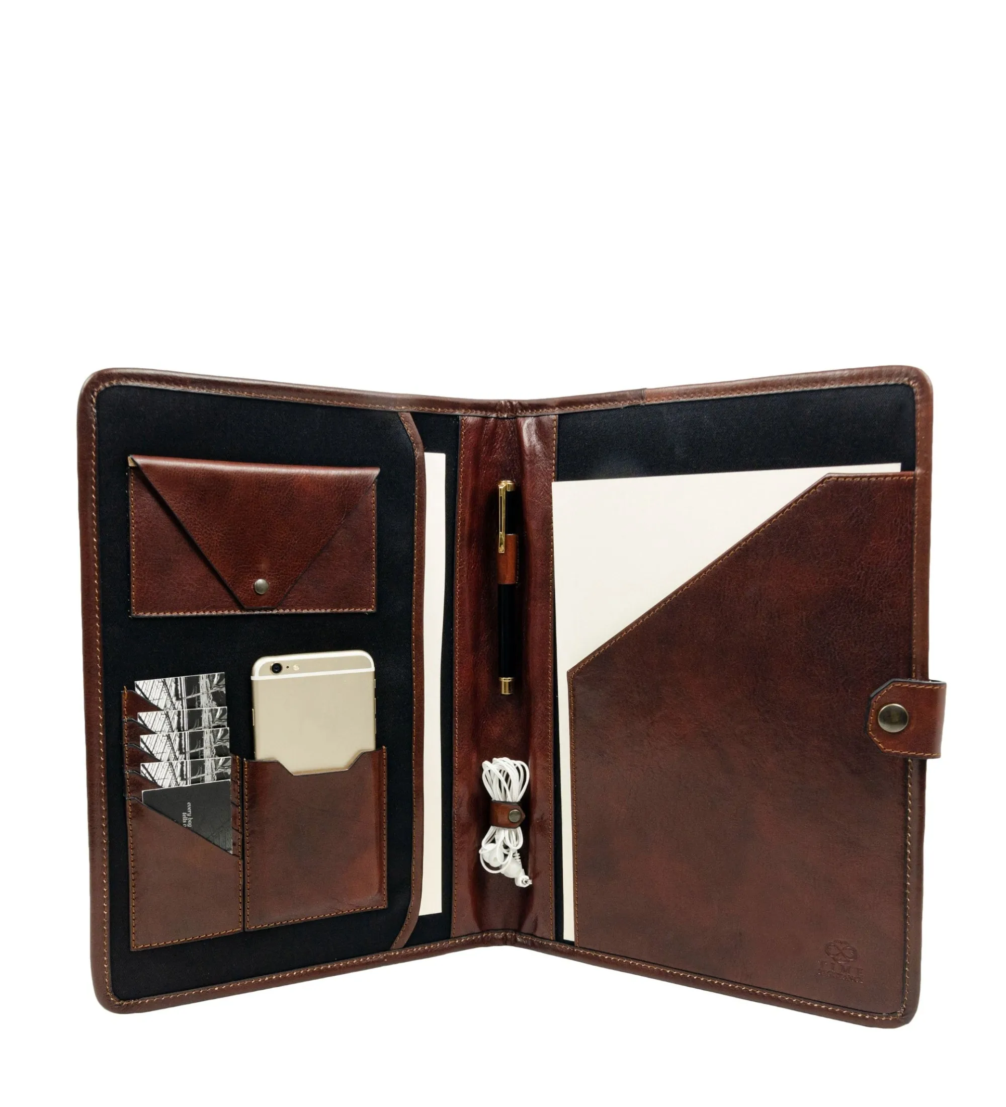 Womens Leather A4 Documents Folder Organizer - The Call of the Wild