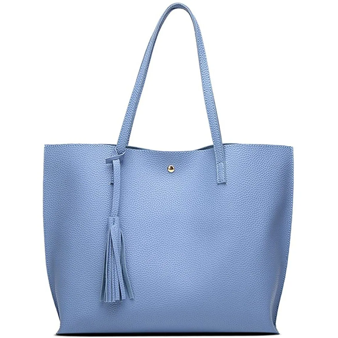 Women's Soft Faux Leather Tote Shoulder Bag