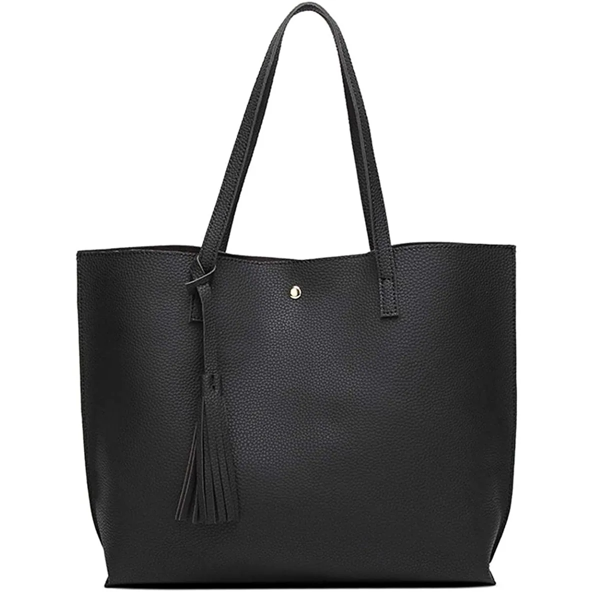 Women's Soft Faux Leather Tote Shoulder Bag