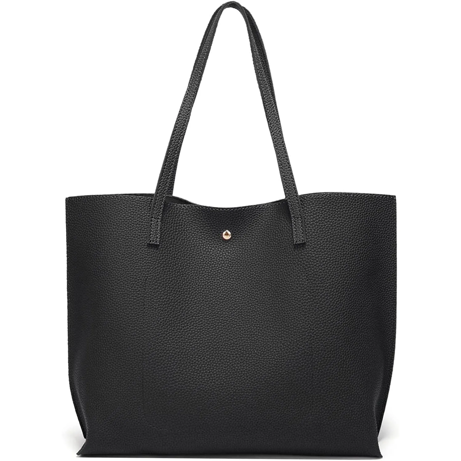 Women's Soft Faux Leather Tote Shoulder Bag