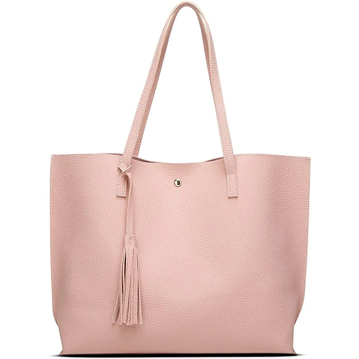 Women's Soft Faux Leather Tote Shoulder Bag