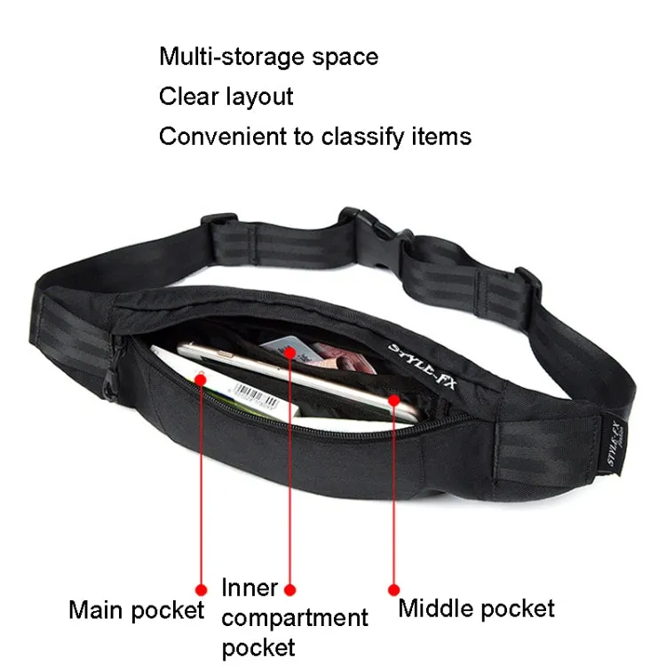 Y033 Men Waist Bag Multi-Function Casual Bag Outdoor Sports Small Bag(Black)