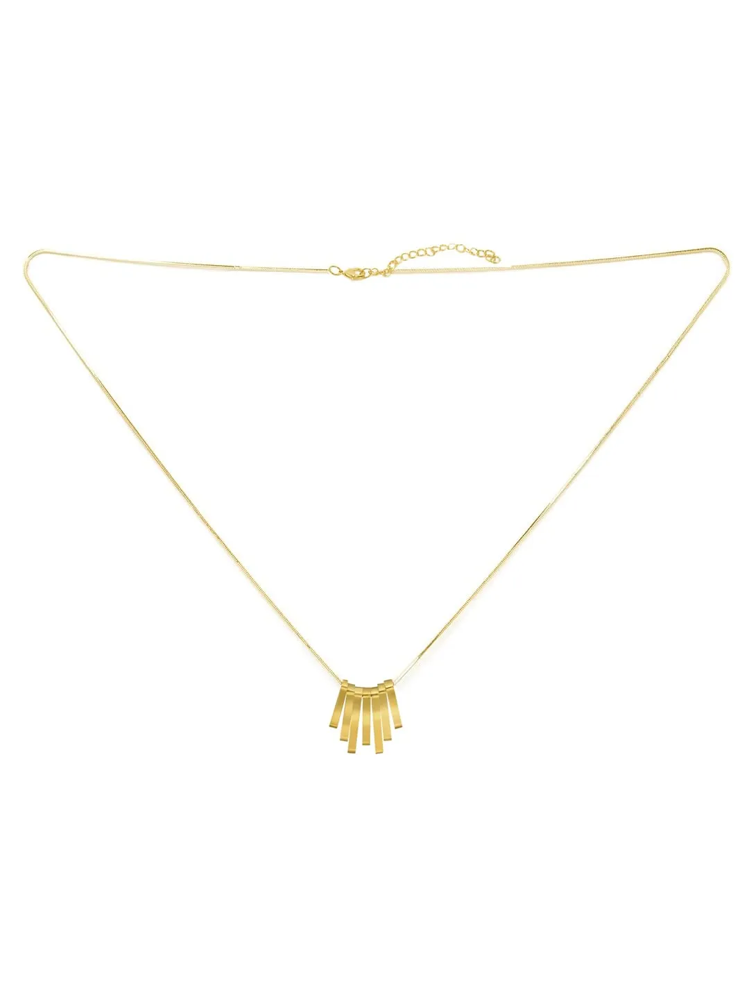 Yellow Chimes Chain Pendant for Women Western Style Gold-Plated Stainless Steel Square Chain Pendant Necklace For Women and Girls. (PD 3)